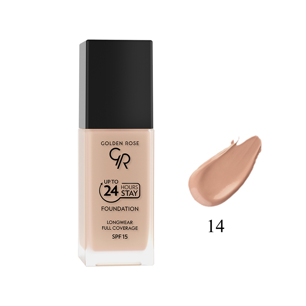 Golden Rose Up To 24 Hours Stay Foundation SPF15 No 14 (35ml)