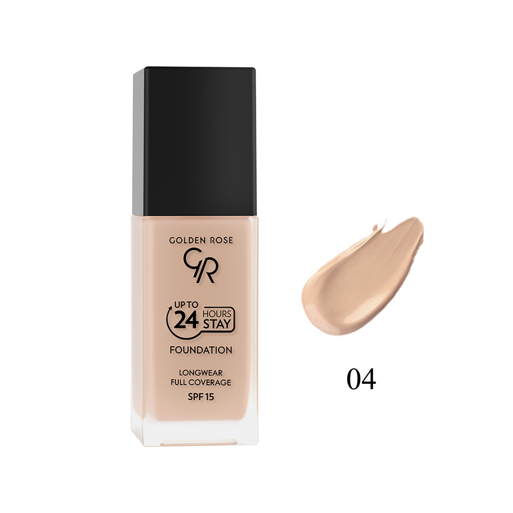 Golden Rose Up To 24 Hours Stay Foundation SPF15 No 04 (35ml)