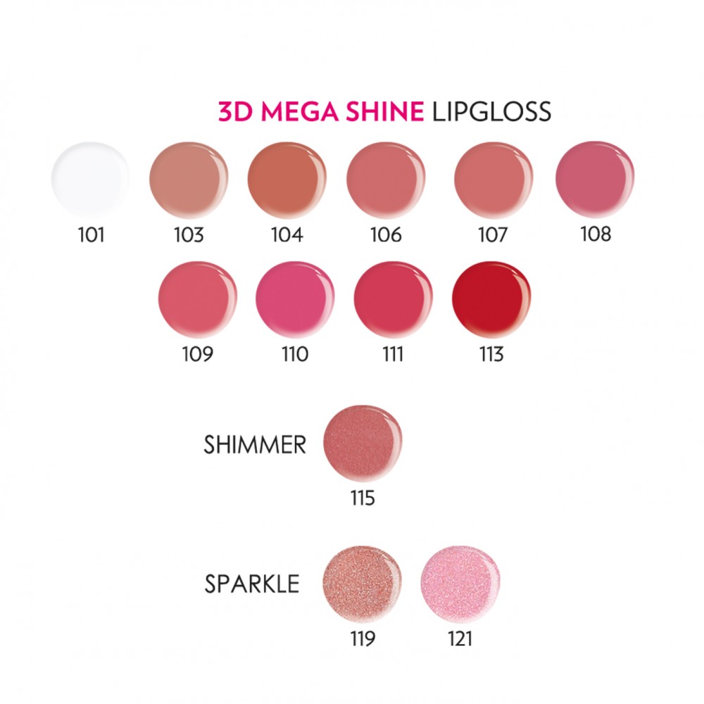 Golden Rose 3D Mega Shine Lip Gloss 119 5.2ml