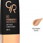 Golden Rose HD Foundation Flawless Finish Spf15 113 Warm Sand (30ml)