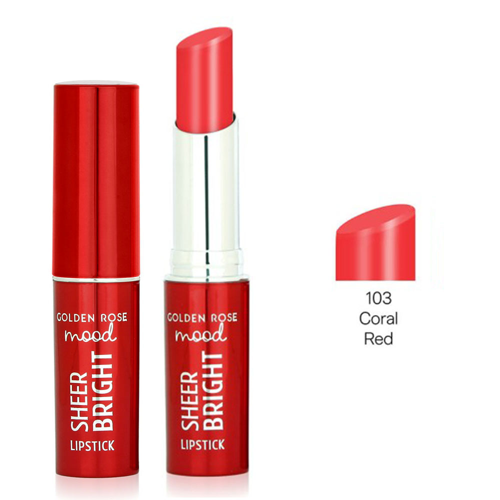 Mood Sheer Bright Lipsick GR 103 CORAL RED (3,30 gr) Mood Sheer Bright Lipsick GR 103 CORAL RED (3,30 gr)