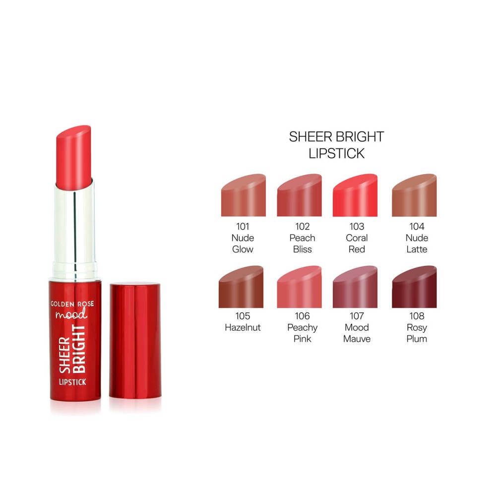 Mood Sheer Bright Lipsick GR 106 PEACHY PINK (3,30 gr) Mood Sheer Bright Lipsick GR 106 PEACHY PINK (3,30 gr)