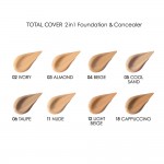 Golden Rose Total Cover 2 in 1 Foundatios SPF15 No:11 Nude (30ml)