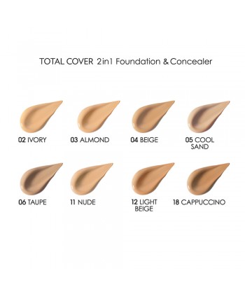 Golden Rose Total Cover 2 in 1 Foundatios SPF15 No 06 Taupe (30ml) Golden Rose Total Cover 2 in 1 Foundatios SPF15 No 06 Taupe (30ml)