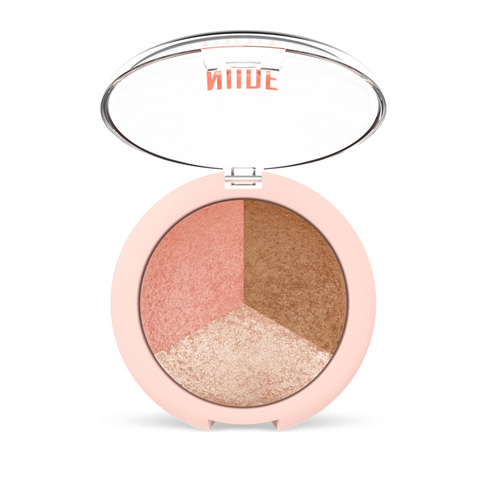 Golden Rose Nude Look Baked Trio Face Powder (19.5gr)