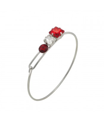 Malu Βijoux - Βραχιόλι - Χειροπέδα από Τιτάνιο με Πέτρα Swarovski  "Clarissa"  Light Siam Malu Βijoux - Βραχιόλι - Χειροπέδα από Τιτάνιο με Πέτρα Swarovski  "Clarissa"  Light Siam