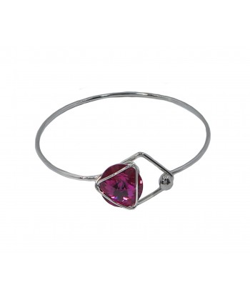Malu Βijoux - Χειροπέδα από Τιτάνιο με Πέτρα Swarovski Fuchsia Malu Βijoux - Χειροπέδα από Τιτάνιο με Πέτρα Swarovski Fuchsia