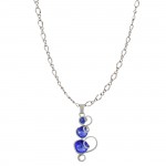 Malu Βijoux - Γυναικείο Κολιέ  από Τιτάνιο με Πέτρα Swarovski (Barby Sapphire)