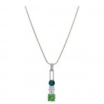 Malu Βijoux - Clarissa Γυναικείο Κολιέ από Τιτάνιο με Πέτρα Swarovski Peridot