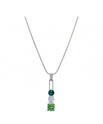 Malu Βijoux - Clarissa Γυναικείο Κολιέ από Τιτάνιο με Πέτρα Swarovski Peridot