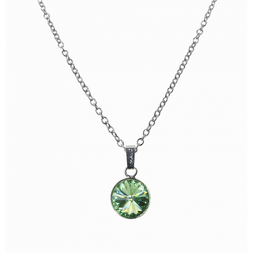 Malu Βijoux - Γυναικείο Κολιέ  από Τιτάνιο με Πέτρα Swarovski (Peridot)