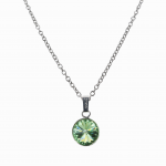 Malu Βijoux - Γυναικείο Κολιέ  από Τιτάνιο με Πέτρα Swarovski (Peridot)