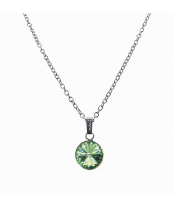 Malu Βijoux - Γυναικείο Κολιέ  από Τιτάνιο με Πέτρα Swarovski (Peridot)