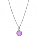 Malu Βijoux - Γυναικείο Κολιέ  από Τιτάνιο με Πέτρα Swarovski (Delight Tanzanite)