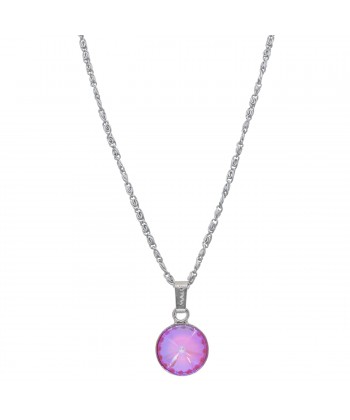 Malu Βijoux - Γυναικείο Κολιέ  από Τιτάνιο με Πέτρα Swarovski (Delight Tanzanite)