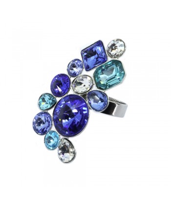 Malu Βijoux - Δαχτυλίδι Μεγάλο από Τιτάνιο με Πέτρες Swarovski (Sapphire) No: One size Malu Βijoux - Δαχτυλίδι Μεγάλο από Τιτάνιο με Πέτρες Swarovski (Sapphire) No: One size