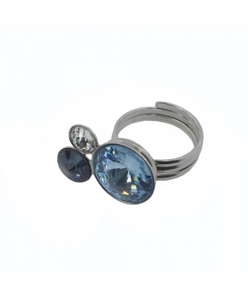 Malu Βijoux - Δαχτυλίδι από Τιτάνιο με Πέτρες Swarovski "Giunco" (Light Sapphire)  Malu Βijoux - Δαχτυλίδι από Τιτάνιο με Πέτρες Swarovski "Giunco" (Light Sapphire)