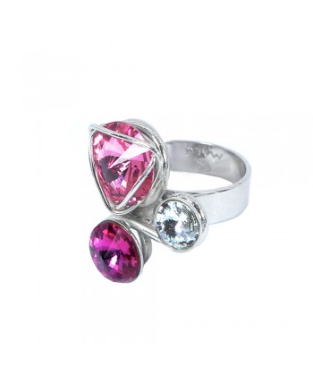 Malu Βijoux - Δαχτυλίδι από Τιτάνιο με Πέτρες Swarovski (Rose) No: One size Malu Βijoux - Δαχτυλίδι από Τιτάνιο με Πέτρες Swarovski (Rose) No: One size