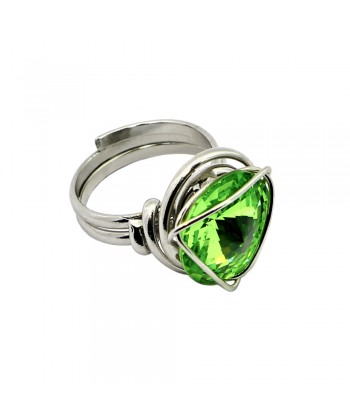 Malu Βijoux - Δαχτυλίδι από Τιτάνιο με Πέτρα Swarovski (Chrysolite) No: One size Malu Βijoux - Δαχτυλίδι από Τιτάνιο με Πέτρα Swarovski (Chrysolite) No: One size