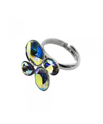 Malu Βijoux - Δαχτυλίδι από Τιτάνιο με Πέτρες Swarovski (Aurora Boreale) No: One size Malu Βijoux - Δαχτυλίδι από Τιτάνιο με Πέτρες Swarovski (Aurora Boreale) No: One size