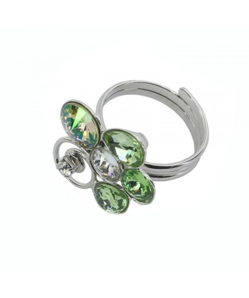 Malu Βijoux - Δαχτυλίδι "Flower" από Τιτάνιο με Πέτρες Swarovski (Peridot) No: One size Malu Βijoux - Δαχτυλίδι "Flower" από Τιτάνιο με Πέτρες Swarovski (Peridot) No: One size
