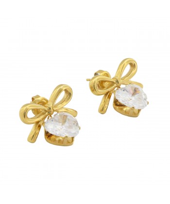 Γυναικεία Σκουλαρίκια καρφωτά από Επιχρυσωμένο Ατσάλι "Καρδούλες" με Ζιργκον