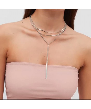 Γυναικείο Κολιέ απο Ατσάλι με τριπλή σειρά "Snake" και τελείωμα σε Y Γυναικείο Κολιέ απο Ατσάλι με τριπλή σειρά "Snake" και τελείωμα σε Y
