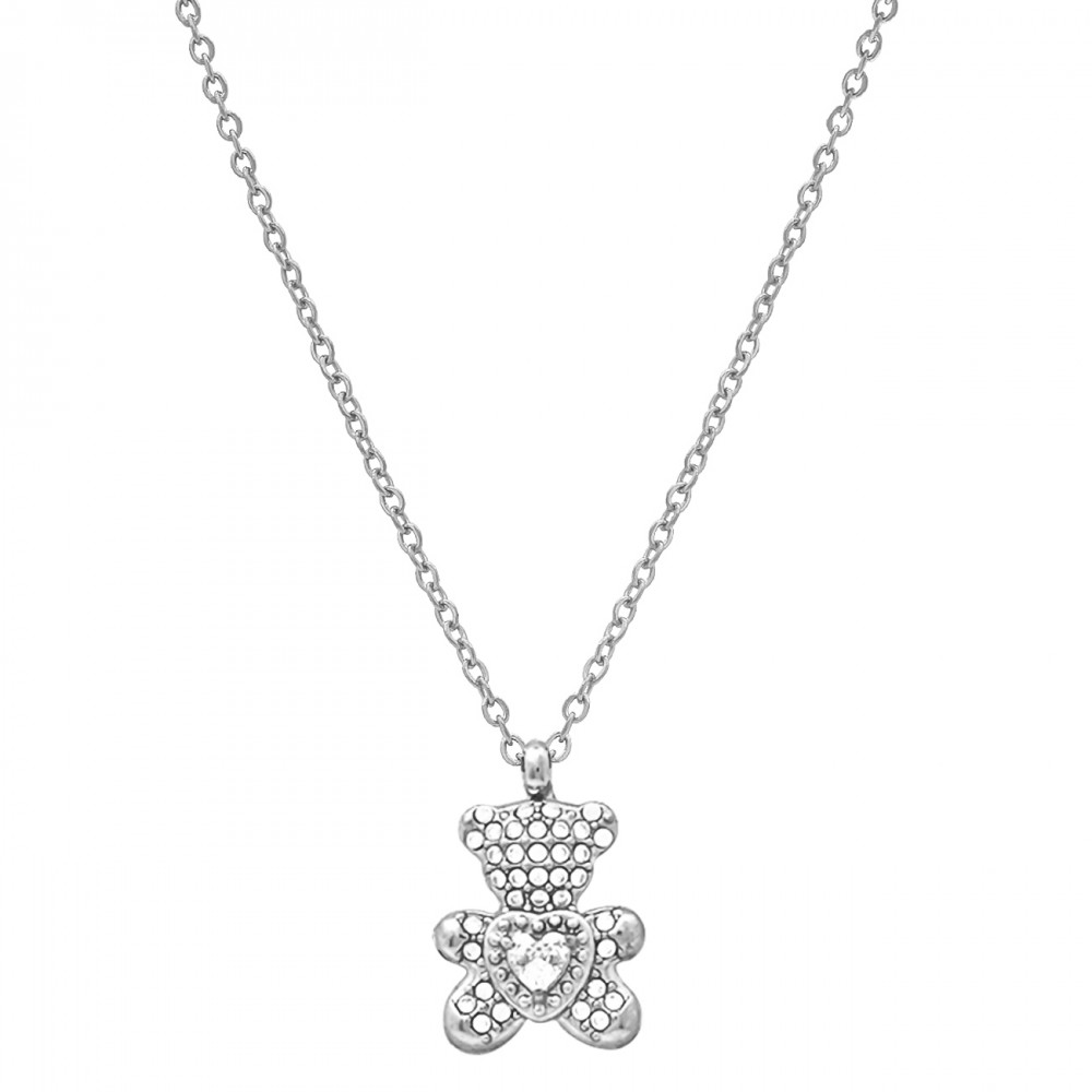 Γυναικείο Κολιέ από Ατσάλι με Ζιρκόν πέτρες