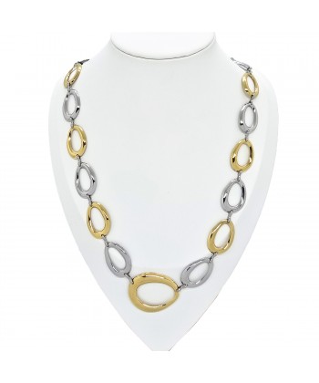 Γυναικείο Κολιέ από Ατσάλι σε Ασημί/Χρυσό χρώμα 44cm
