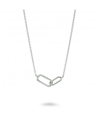 Γυναικείο Κολιέ από Ατσάλι με ζιργκόν πέτρες 