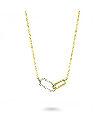 Γυναικείο Κολιέ από Ατσάλι  με πέτρες Ζιρκον 