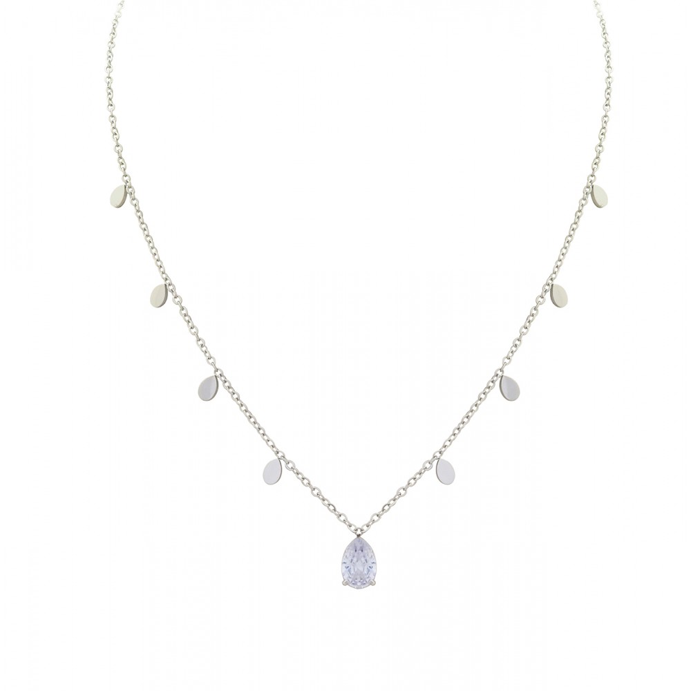 Γυναικείο Κολιέ από Ατσάλι με Ζιρκον Πέτρα