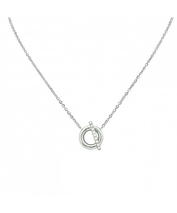 Γυναικείο Κολιέ από Ατσάλι με ζιργκόν πέτρες