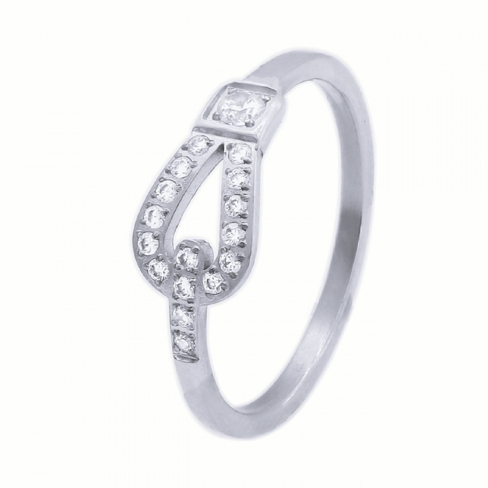 Δαχτυλίδι από ατσάλι σε Ασημί Χρώμα No: 18