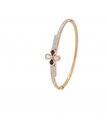 Γυναικείο Βραχιόλι από Ατσάλι σε Χρυσό Χρώμα με Ζιργκόν Πέτρες Γυναικείο Βραχιόλι από Ατσάλι σε Χρυσό Χρώμα με Ζιργκόν Πέτρες