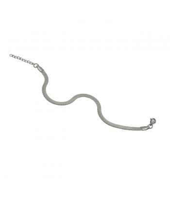 Γυναικείο Βραχιόλι ¨Snake" από Ατσάλι σε Ασημί Χρώμα Γυναικείο Βραχιόλι ¨Snake" από Ατσάλι σε Ασημί Χρώμα