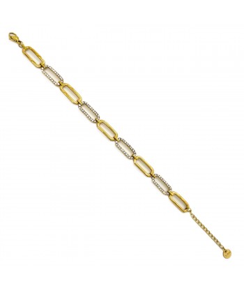 Γυναικείο Βραχιόλι - Αλυσίδα από Ατσάλι Επιχρυσωμένο με Αυξομειωτή  