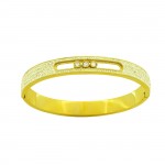 Γυναικείο Βραχιόλι από Ατσάλι σε Χρυσό Χρώμα και πέτρες ζιρκον 