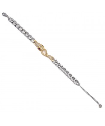 Γυναικείο Βραχιόλι - Αλυσίδα με Ζιργκόν από Ατσάλι σε Ασημί Χρώμα με Αυξομειωτή  