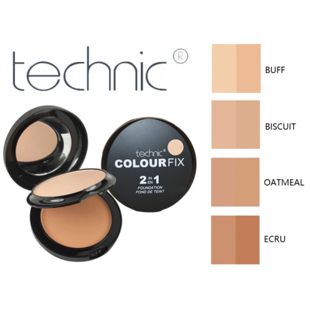 Technic Colour Fix 2 In 1 Powder Plus Foundation Ecru