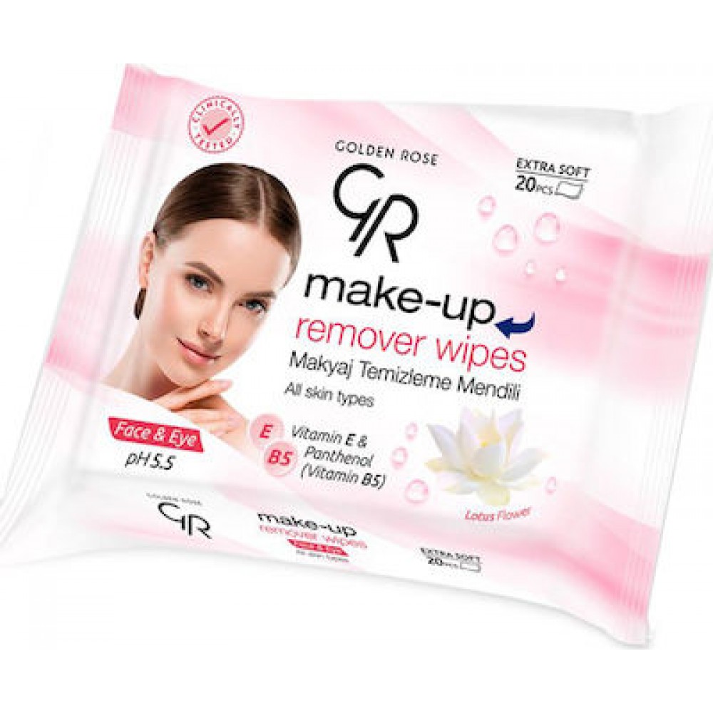 Make-Up Remover Wipes Extra Soft 20τμχ - Golden Rose