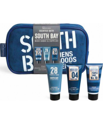 IDC Institute "South Bay" Gift Set - After Shave Balm, Hair&Body Wash, Shaving Cream, Νεσεσέρ