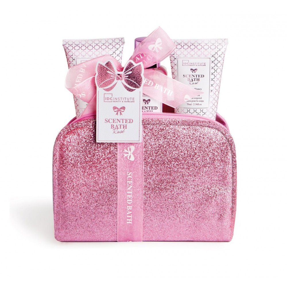 IDC Institute Scented Bath "Rose" Gift Set -Shower Gel, Shampo & Body Lotion Σετ Δώρου