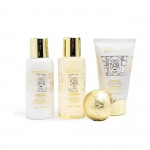 IDC Institute Gold Bath Tube Set Vanilla & Sandalwood Σετ Περιποίησης για Καθαρισμό Σώματος 5τμχ