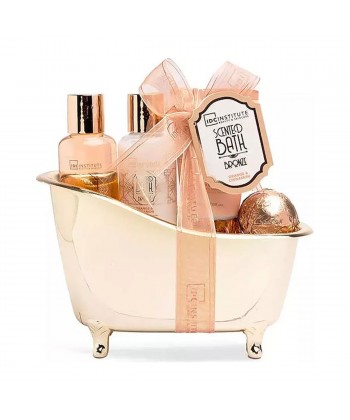 IDC Institute Bronze Bath Tube Set Orange & Cinnamon Σετ Περιποίησης για Καθαρισμό Σώματος 5τμχ