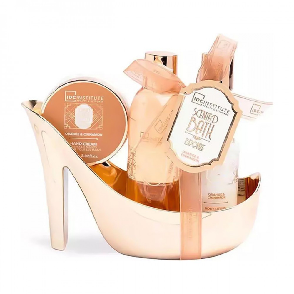 IDC Institute Scented Bath Orange & Cinnamon Σετ Περιποίησης για Καθαρισμό Σώματος 4τμχ