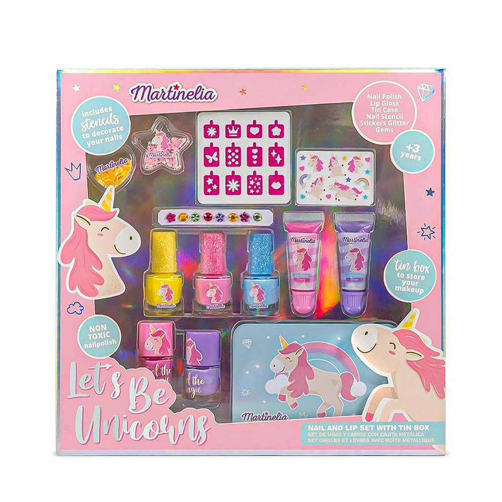 Martinelia Unicorn Nail And Lip Set With Tin Box