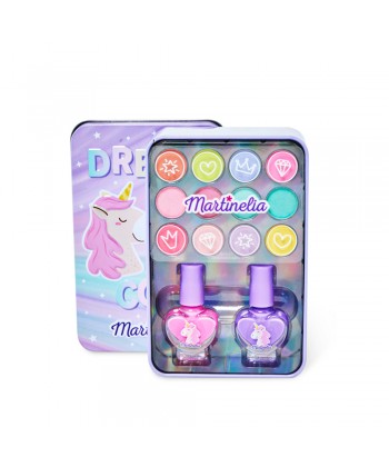 Martinelia Dream Little Unicorn Make-up Tin Box - Παιδικό Κουτί Μανικιούρ & Μακιγιαζ με 12 Σκιες Ματιών & Βερνίκι Νυχιών